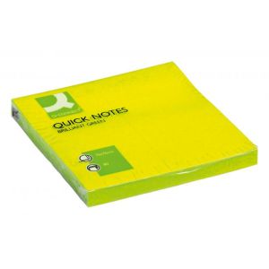 Notepad Q-CONNECT neon 76x76mm verde
