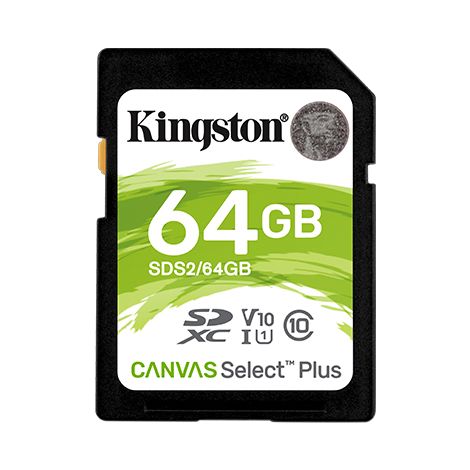 Kingston Canvas Select Plus U1/SDXC/64GB/100MBps/UHS-I U1 / Clasa 10 SDS2/64GB