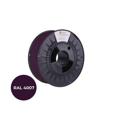 Snur de imprimare (filament) C-TECH PREMIUM LINE, PETG, violet violet, RAL4007, 1,75 mm, 1 kg 3DF-P-PETG1.75-4007