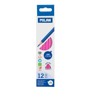 Creioane MILAN Ergo Grip triunghiular 1 buc, roz