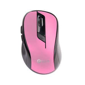 Mouse C-TECH WLM-02P, negru-roz, wireless, 1600 DPI, 6 butoane, nano receptor USB WLM-02P
