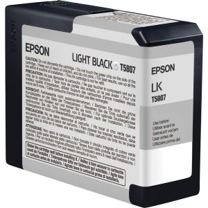 Cartuş Epson T5807, negru deschis (light black), original