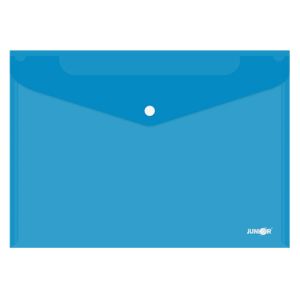 Husa cu fermoar PP/A4, transparent/albastru