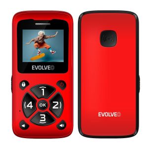 EVOLVEO EasyPhone ID, telefon mobil pentru seniori, rosu EP-400-IDR