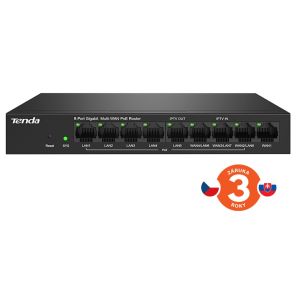 Router Tenda G0-8G-PoE Gigabit PoE MultiWAN, 3x GWAN/GLAN, 1x GWAN, 5x GLAN, 8x PoE 802.3af/at, VPN 75011979