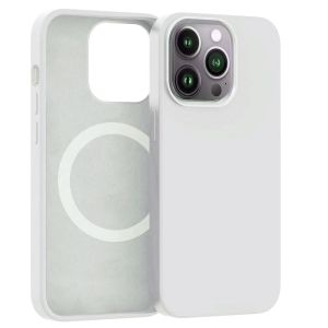 Husă ER POWER din silicon CARNEVAL SNAP pentru iPhone 14 Pro Max cu MagSafe - albă ERCSIP14PMMGLQ-WH