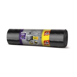 Saci de fixare FINO pentru deșeuri grele 300 ℓ, 70 mic., 135 x 146 cm, negri (6 buc.) 