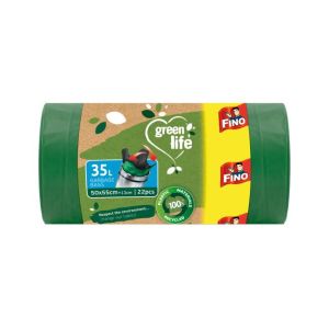 Pungi de legat FINO Green Life Easy 35 ℓ, 22 mic., 50 x 55 cm (22 buc.) 