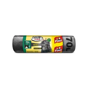Pungi resigilabile FINO Zeus FLEX 70 ℓ, 35 mic., 55 x 85 cm, argintii (8 buc.) 