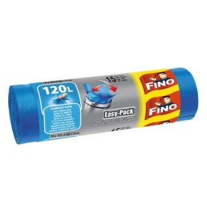 Saci de fixare FINO Easy pack 120 ℓ, 22 mic., 70 x 102 cm, albaștri (15 buc.) 