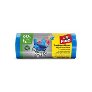 Pungi cu fermoar FINO Easy pack 60 ℓ, 18 mic., 60 x 66 cm, albastre (20 buc.) 