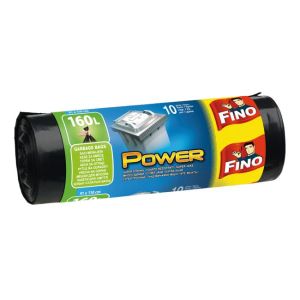 Saci de fixare FINO Power 160 ℓ, 45 mic., 91 x 110 cm, negri (10 buc.) 