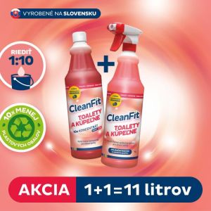 Cleanfit ultraconcentrat - Toalete și băi 1+1=11 l 