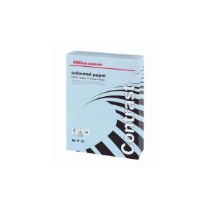 Hârtie colorată Office Depot A4, albastru pastel, 80 g/m2 