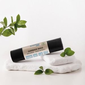 Saci DONAU ECO rezistenti, 120 ℓ, 35 mic, 10 buc, negri, LDPE 