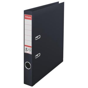 Dosar cu pârghie Esselte nr. 1, integral din plastic, 5 cm, VIVIDA, negru 