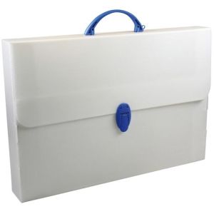 Servietă din plastic A3 cu mâner DONAU transparentă 