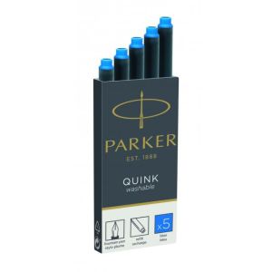 Cartușe de cerneală albastră Parker QUINK, 5 buc. 