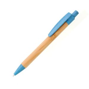 Stilou din bambus BORGO STRAW albastru 