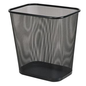 Coș de sârmă pătrat negru 13 ℓ 