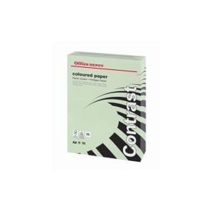 Hârtie colorată Office Depot A4, verde pastel, 80 g/m2 