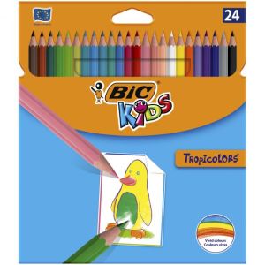 Creioane colorate BIC Tropicolors, 24 buc. 