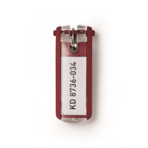 Etichete de nume pentru chei DURABLE KEY CLIP roșu 6 buc