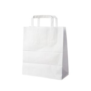 Pungă de hârtie (FSC Mix) albă 22+10 x 28 cm [250 buc]