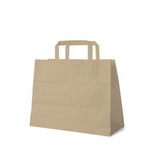 Pungă de hârtie maro 32+16 x 27 cm [250 buc]