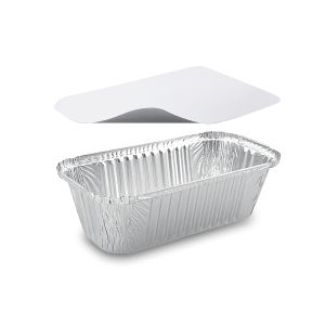 Bol (ALU) pătrat 252 x 132 x 70 mm 1500ml + capac [5 seturi]