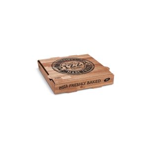 Cutie pizza (carton cuptor cu microunde) H4 kraft cu imprimeu 20 x 20 x 4 cm [100 buc]