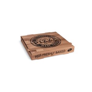 Cutie pizza (carton cuptor cu microunde) H4 kraft cu imprimeu 26 x 26 x 4 cm [100 buc]