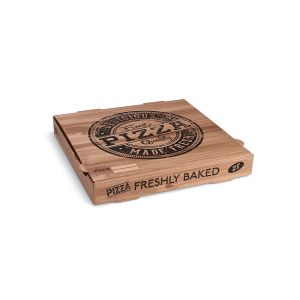 Cutie pizza (carton cuptor cu microunde) H4 kraft cu imprimeu 28 x 28 x 4 cm [100 buc]