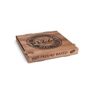 Cutie pizza (carton cuptor cu microunde) H4 kraft cu imprimeu 29 x 29 x 4 cm [100 buc]