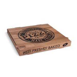 Cutie pizza (carton cuptor cu microunde) H4 kraft cu imprimeu 36 x 36 x 4 cm [100 buc]