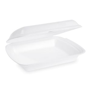Cutie de meniu (XPS) alb nedivizat 241 x 207 x 69 mm 900ml [125 buc]