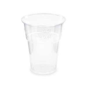 Cupă (PLA) transparentă Ø102mm 0.5L [50 buc]