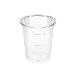 Cană (PLA) transparentă Ø48mm 2cl/4cl [40 buc]