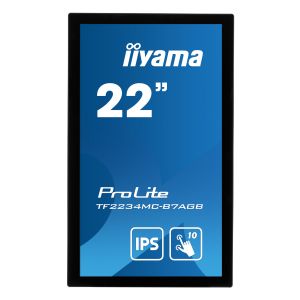 22 "iiyama TF2234MC-B7AGB: IPS, FullHD, capacitiv, 10P, 350cd/m2, VGA, HDMI, DP, IP65, negru TF2234MC-B7AGB
