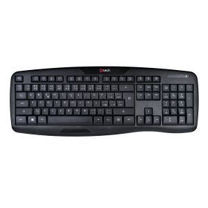 Tastatura C-TECH WLKMC-02, set combinat wireless cu mouse, ERGO, negru, USB, CZ / SK WLKMC-02