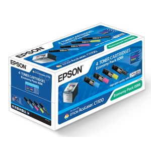 Toner Epson C13S050268 (C1100), CMYK, pachet de patru, multipack, original