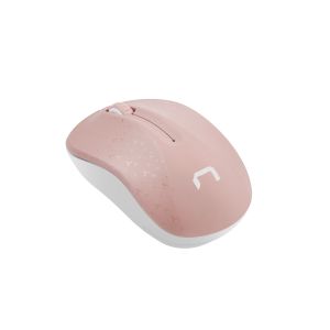 Mouse optic Natec TOUCAN/1600 DPI/de călătorie/optic/USB fără fir/alb-roz NMY-1652