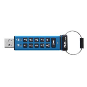Tastatură Kingston IronKey 200/32 GB/USB 3.2/USB-A/Albastru IKKP200/32GB