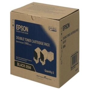 Toner Epson C13S050594 (C3900), pachet de două, negru (black), original