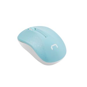 Mouse optic Natec TOUCAN/1600 DPI/Călătorie/Optic/USB fără fir/Alb-albastru NMY-1651