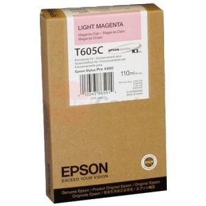Cartuş Epson T605C, purpuriu deschis (light magenta), original