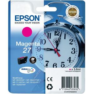 Cartuş Epson T2703 (27), C13T27034012, purpuriu (magenta), original