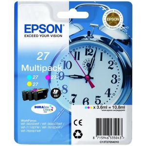 Cartuş Epson T2705 (27), C13T27054012, CMY, 3-pack, multipack, original