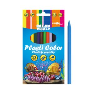 Creioane din plastic Plasti Color Ocean World - set 12 buc