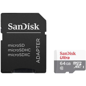 Adaptor SanDisk Ultra/micro SDXC/64GB/100MBps/UHS-I U1/Clasa 10/+ SDSQUNR-064G-GN3MA
